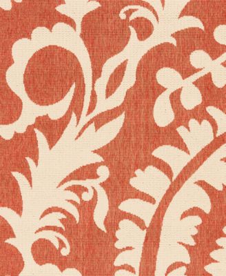 CLOSEOUT! Alfresco ALF-9613 Rust 8'9" Round Area Rug, Indoor/Outdoor