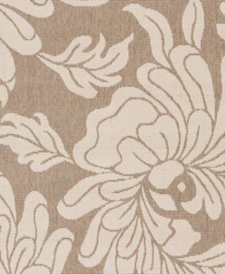 Alfresco ALF-9616 Camel 8'9" Square Area Rug, Indoor/Outdoor