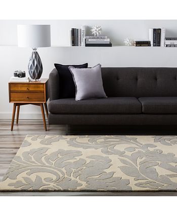 Surya - Athena ATH-5073 Medium Gray 8' Square Area Rug