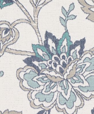 Alfresco ALF-9674 Aqua 8'9" Round Area Rug, Indoor/Outdoor