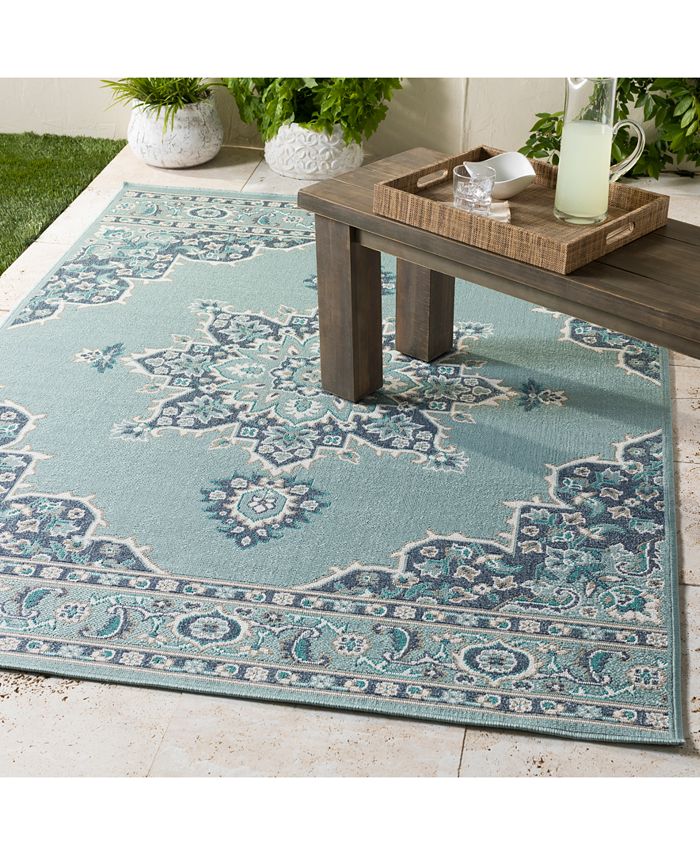 Surya - Alfresco ALF-9687 Charcoal 7'3" Round Area Rug