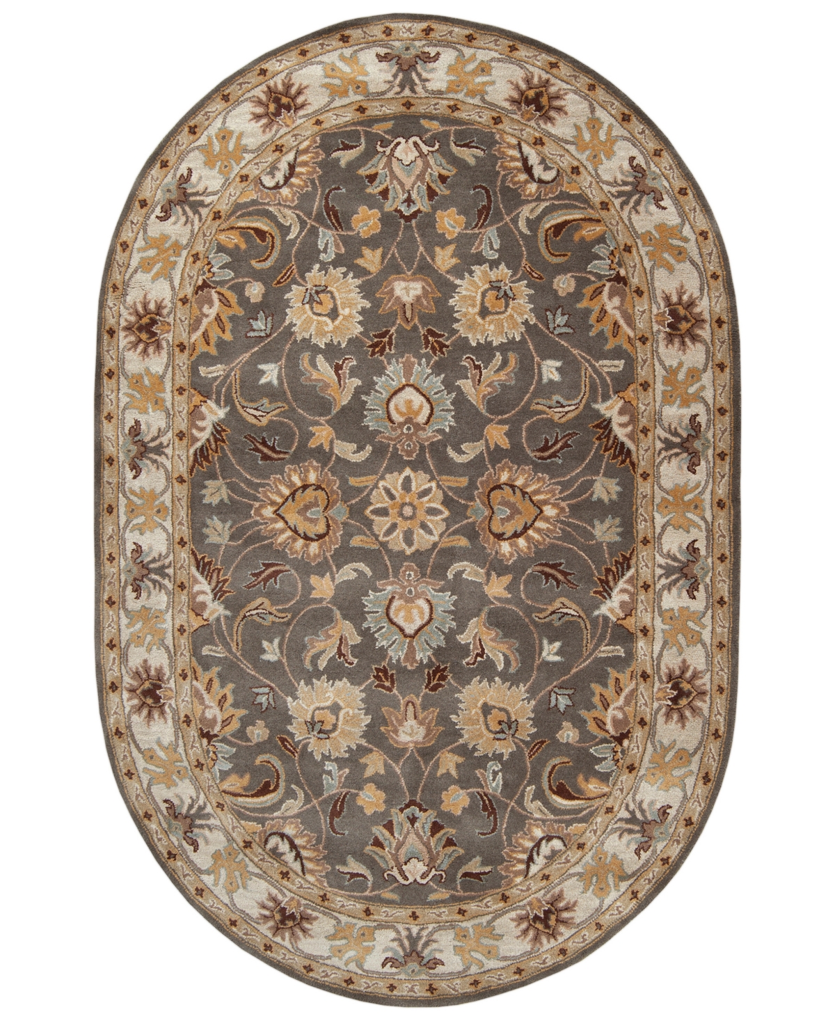 Surya Caesar Cae-1005 Charcoal 6' x 9' Oval Area Rug - Charcoal