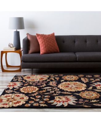 Athena ATH-5017 Black 4&#39; x 6&#39; Area Rug