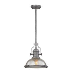 Chadwick 1 Light Pendant in Weathered Zinc