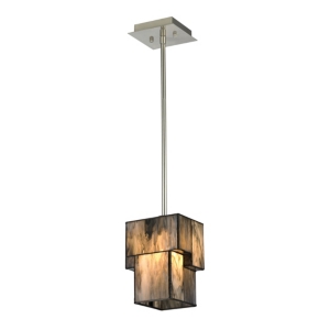 Cubist Collection 1 light mini pendant in Brushed Nickel