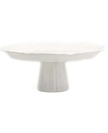 Euro Ceramica - CHLOE FOOTED CAKE PLATE IN WHITE