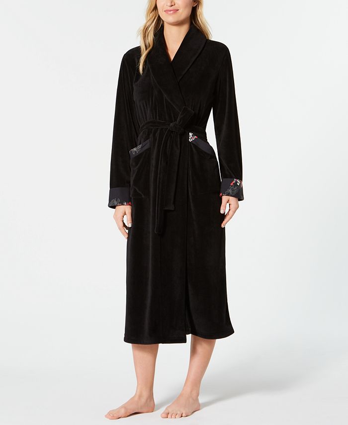 Sesoire Velvet Fleece Wrap Robe Macy's