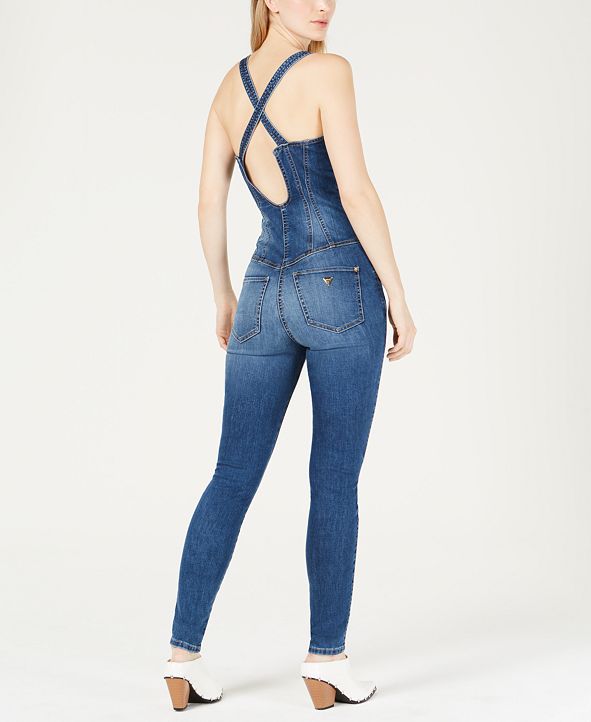 guess denim jumpsuit