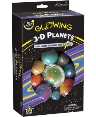 Glowing 3-d Planets