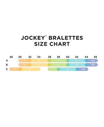 Jockey 2 Seamfree Bralettes - Pink Shadow/White - Large - Bust 38-40