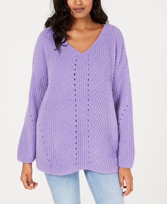 Style & Co Women's Chenille V-Neck Tunic Sweater, Created for Macy's