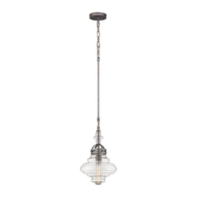Macy's Gramercy 1 Light Pendant in Weathered Zinc