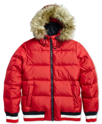 tommy hilfiger womens red jacket