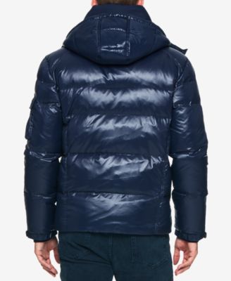 down hooded puffer jacket