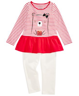 First Impressions Baby Girls Baby Bear Tunic & Leggings Separates, Created for Macy's 