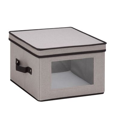 Honey Can Do - 12" x 12" Window Storage Box, Gray