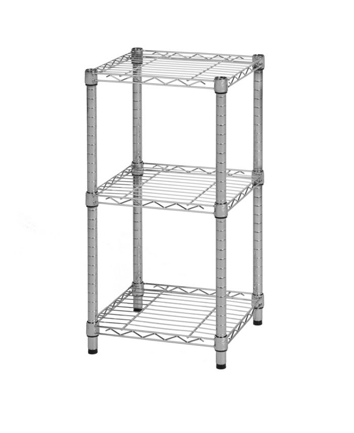 Honey Can Do 3Tier Chrome Wire Shelving Tower Macy's