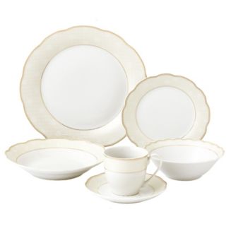 Lorren Home Trends Tova Wavy 24-Pc. Dinnerware Set, Service for 4 - Macy's