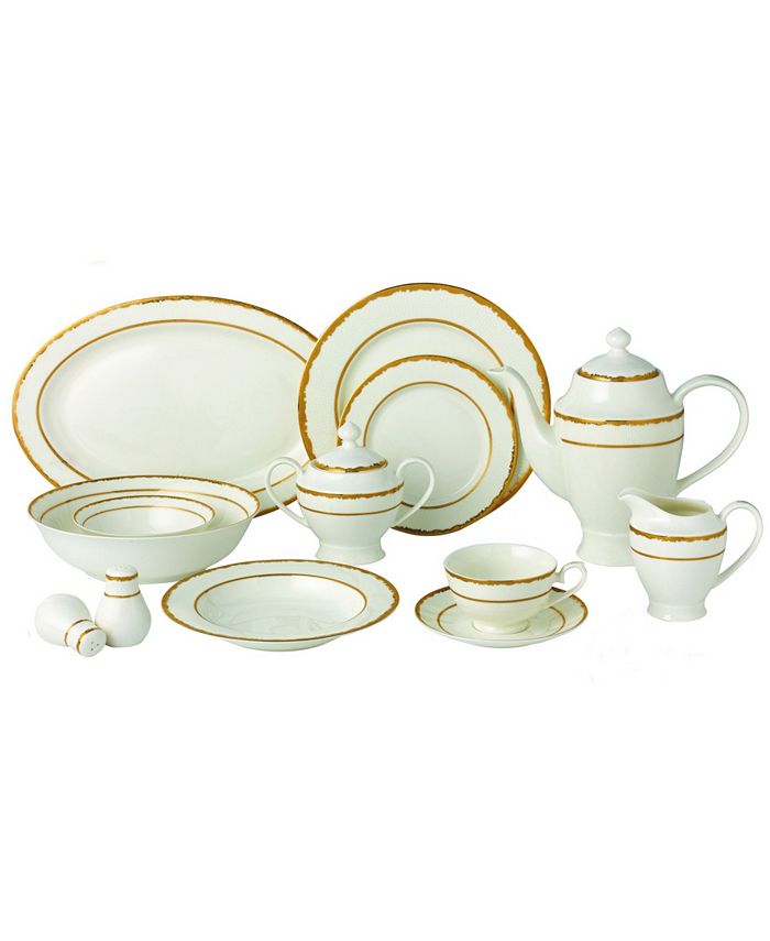 Lorren Home Trends Sonia 57PC Dinnerware Set, Service for 8 Macy's