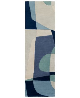 Livabliss - Forum FM-7195 Teal 2'6" x 8' Runner Area Rug