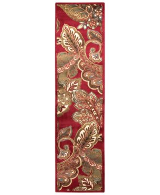 Livabliss - Riley RLY-5020 Dark Red 2' x 7'5" Runner Area Rug
