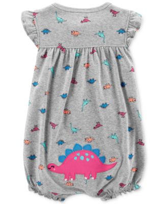 Carter's - Baby Girls Cotton Dinosaur Romper