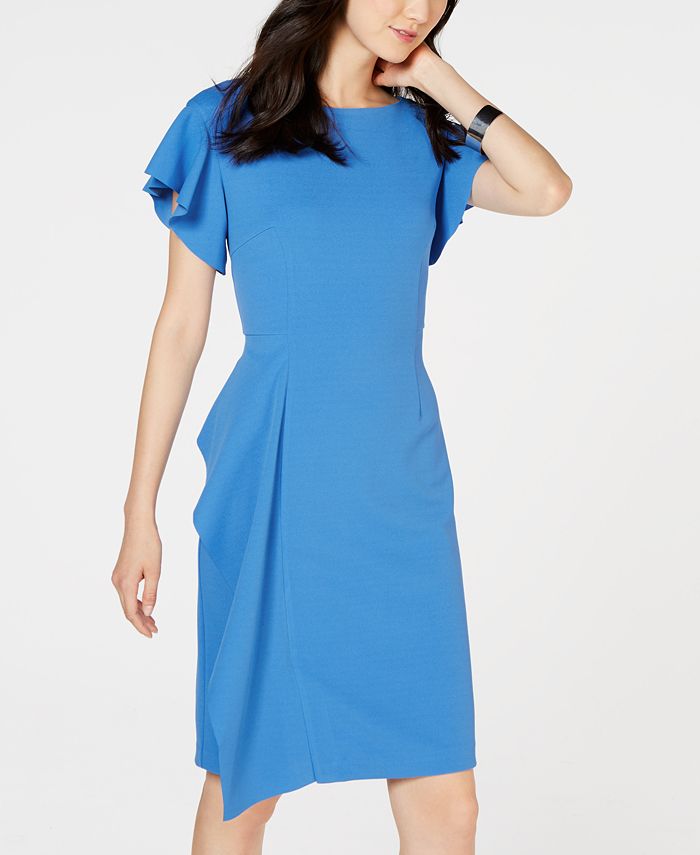 Vince Camuto FlutterSleeve Sheath Dress Macy's