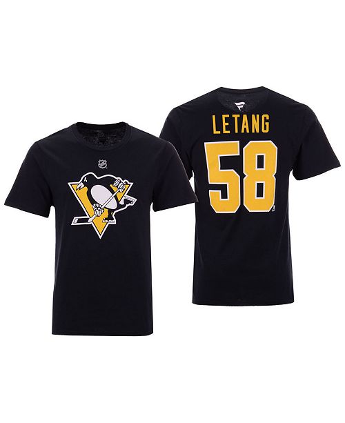 Majestic Men's Kris Letang Pittsburgh Penguins Authentic Stack Name ...