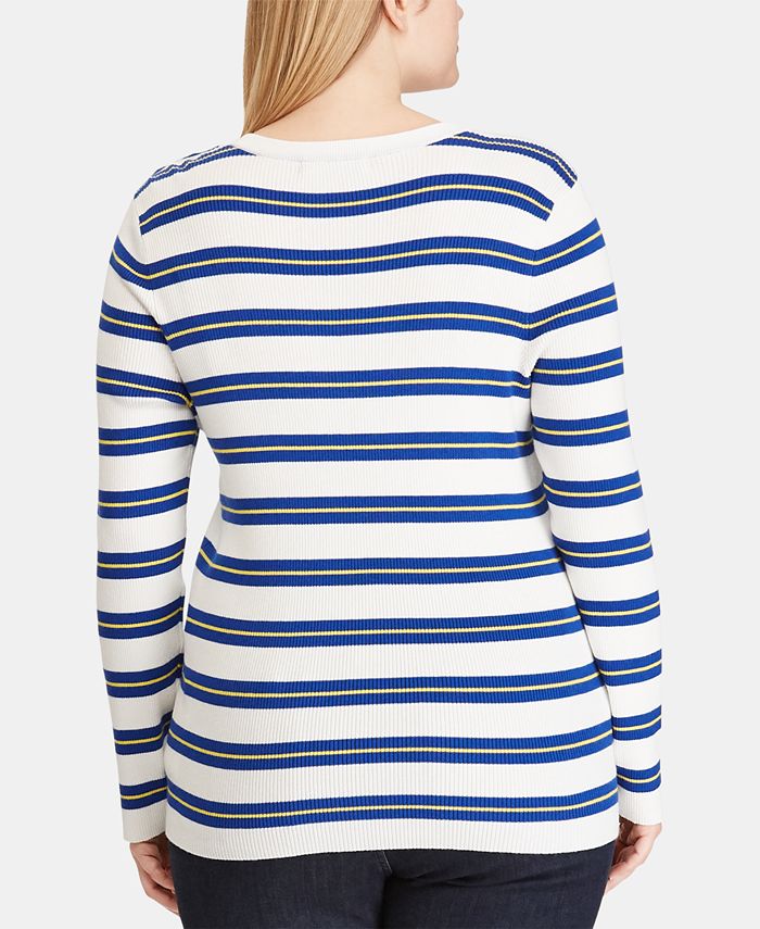 Lauren Ralph Lauren Plus Size Striped Sweater Macy's