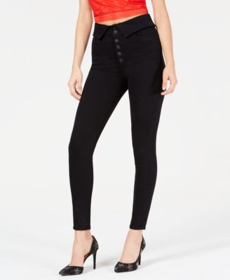 guess black high waisted jeans