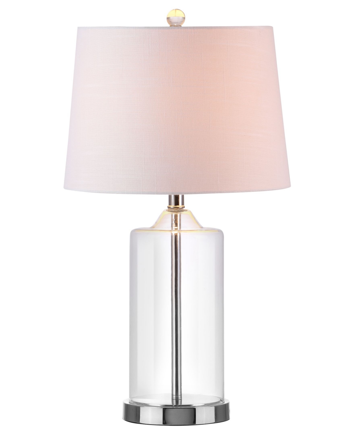 Jonathan Y Walsh Led Table Lamp In Clear,chrome