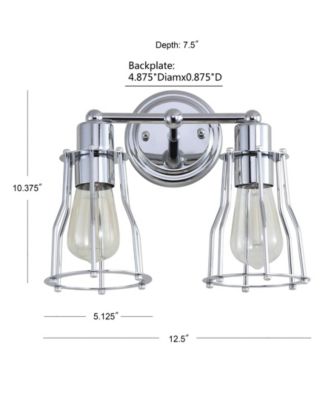 Evelyn 2-Light Metal Vanity Light