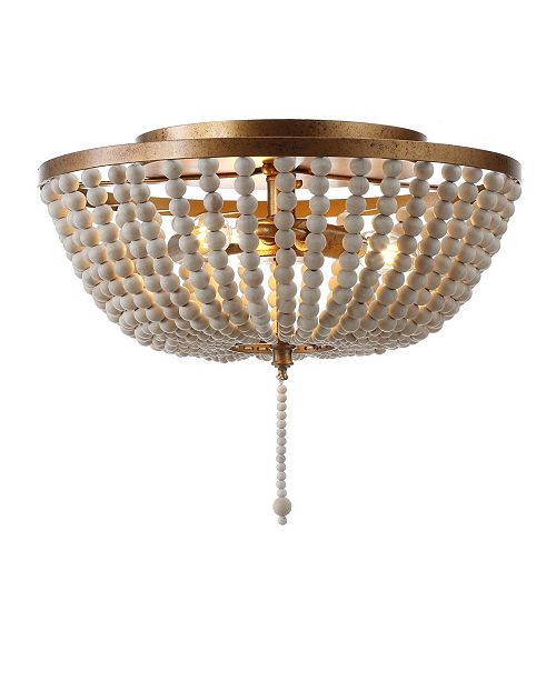 Jonathan Y Allison Wood Beaded Metal Led Flush Mount Reviews