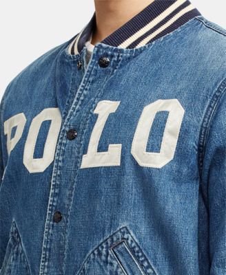 Jacket Outfit Polo Denim Varsity Jacket Polo Ralph Lauren Men's