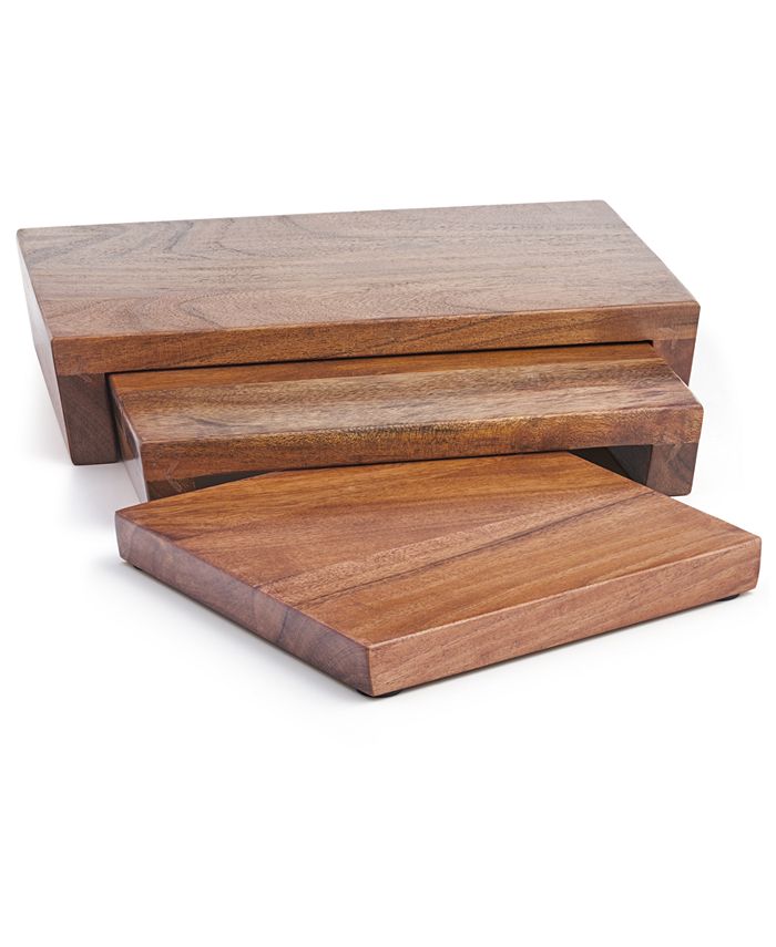 The Cellar CLOSEOUT! Wood Nested Serving Trays, Set of 3, Created for