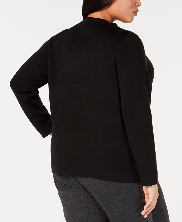Eileen Fisher Plus Size Funnel-Neck Sweater - Macy's