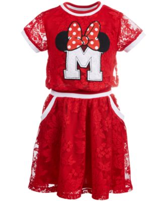 Disney Little Girls Minnie Mouse Lace Collegiate Dress Macy's