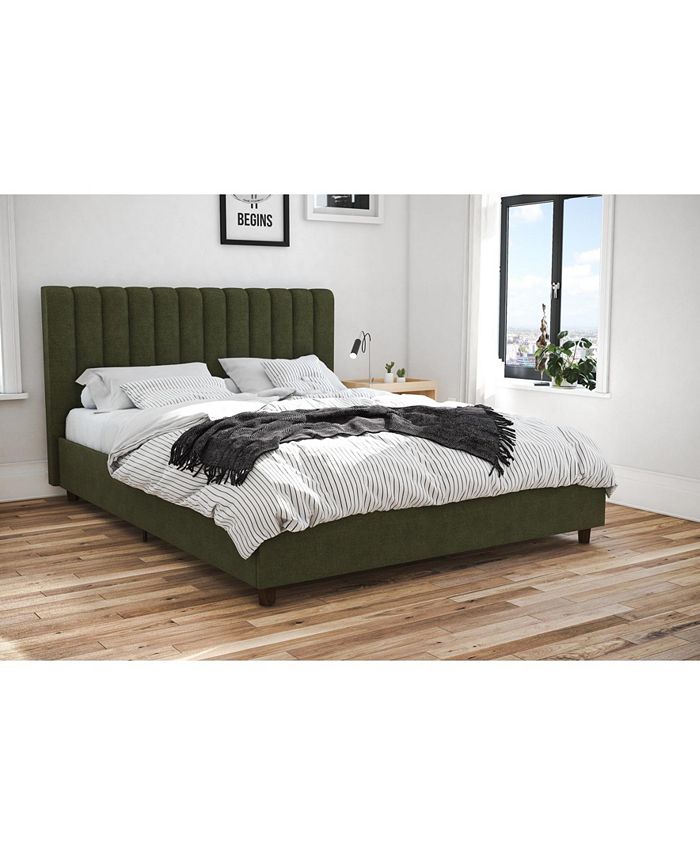 Novogratz Collection - Brittany Upholstered Bed in Green