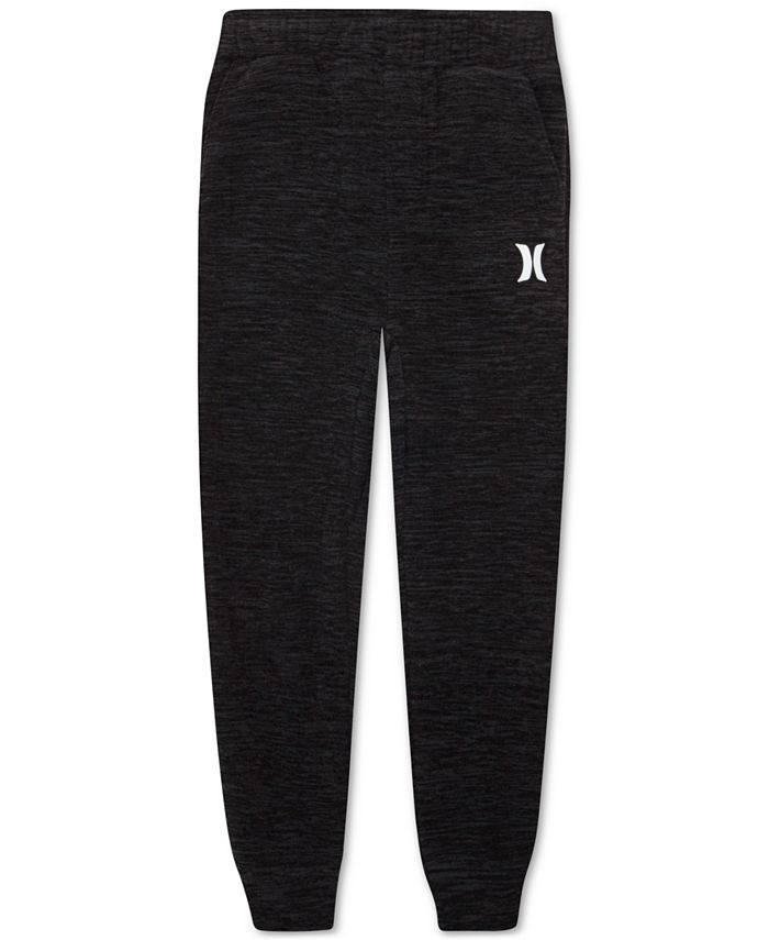 Hurley Pantalone Jogger In Pile Per Ragazzo - Modello One & Only, Vita Con Cordino, Polsini In Tessuto, 80% Cotone, Grigio - 5