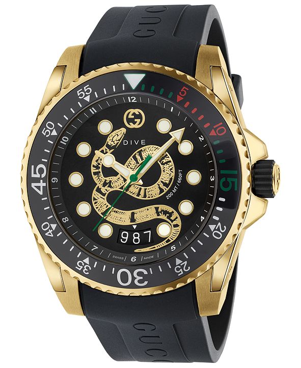 gucci men's diver 40mm watch