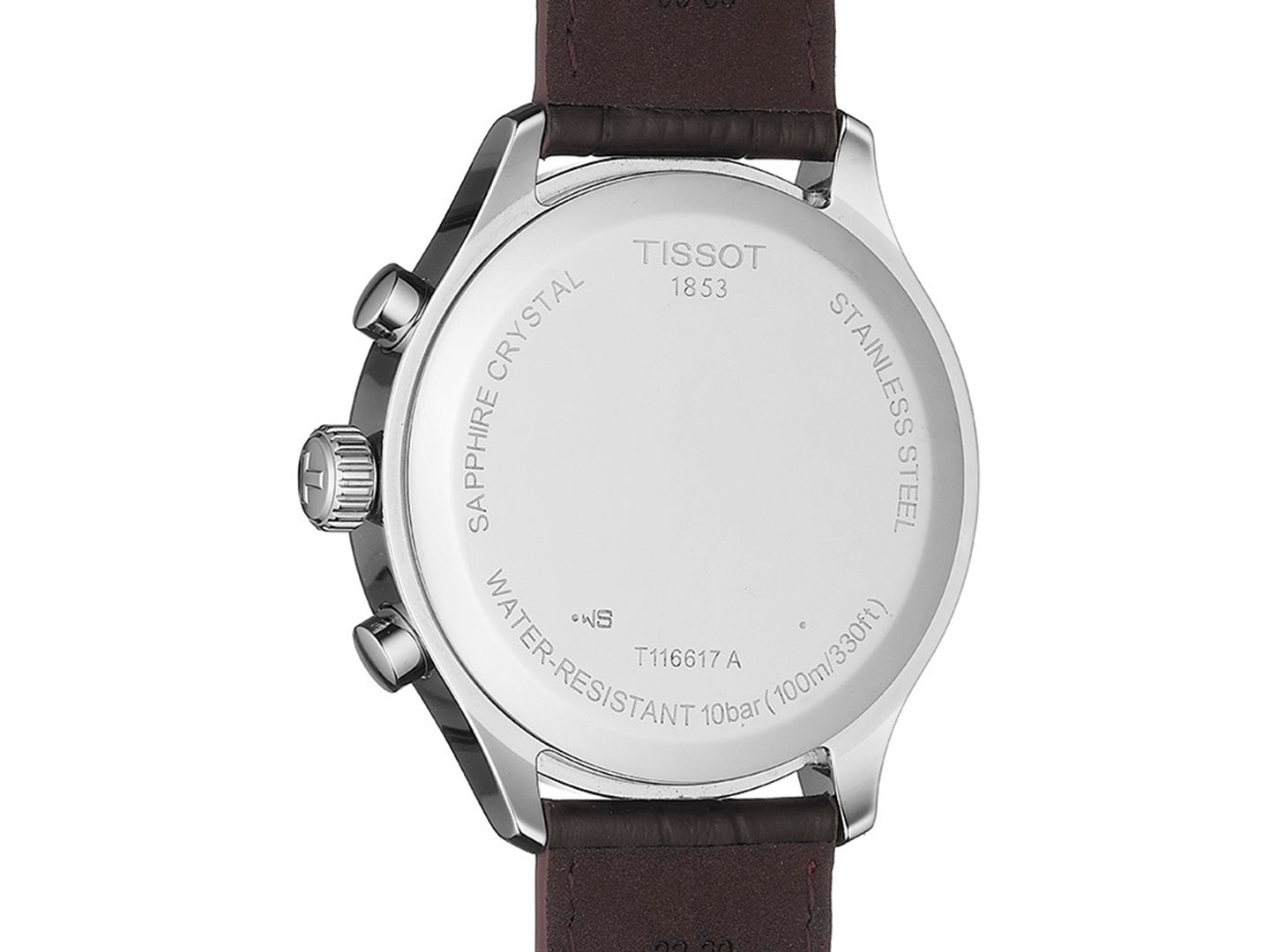 Мужской хронограф Tissot Chrono XL Classic T-Sport с коричневым кожаным ремешком, 45 мм, цвет: Коричневый / Синий — фото 8