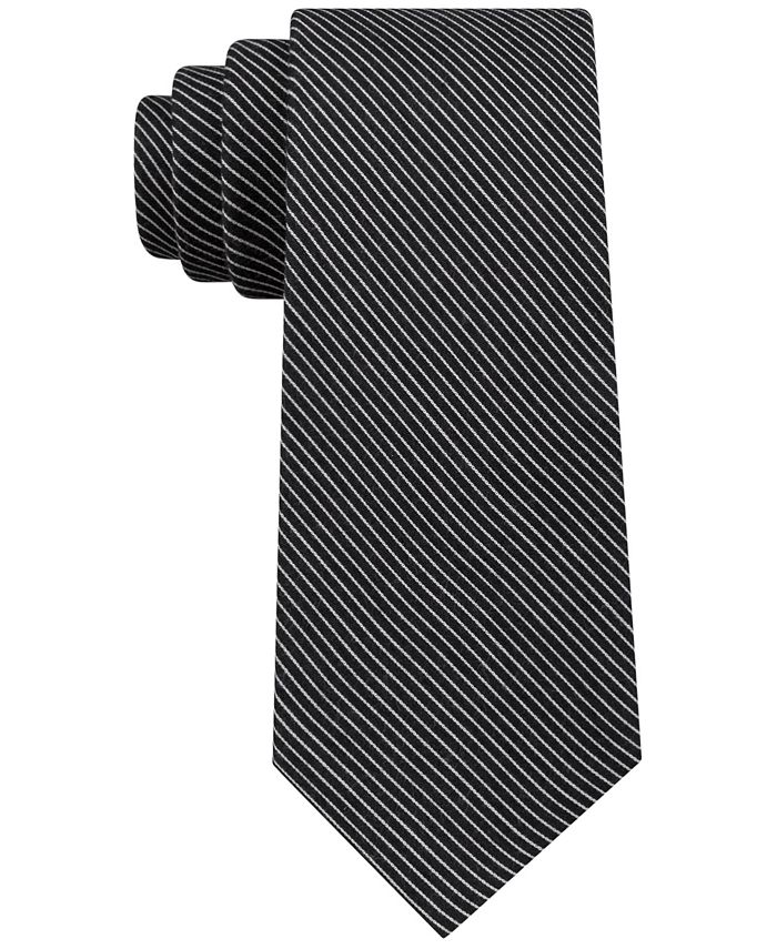 Calvin Klein Men's Slim Pintstripe Tie - Macy's