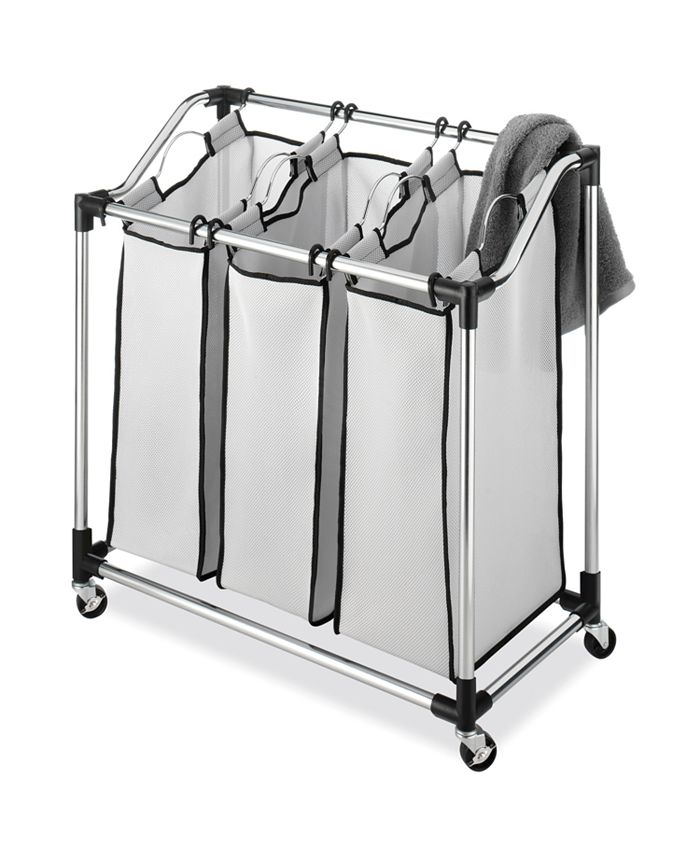 Whitmor Chrome Laundry Sorter with Foam Mesh Bags Macy's