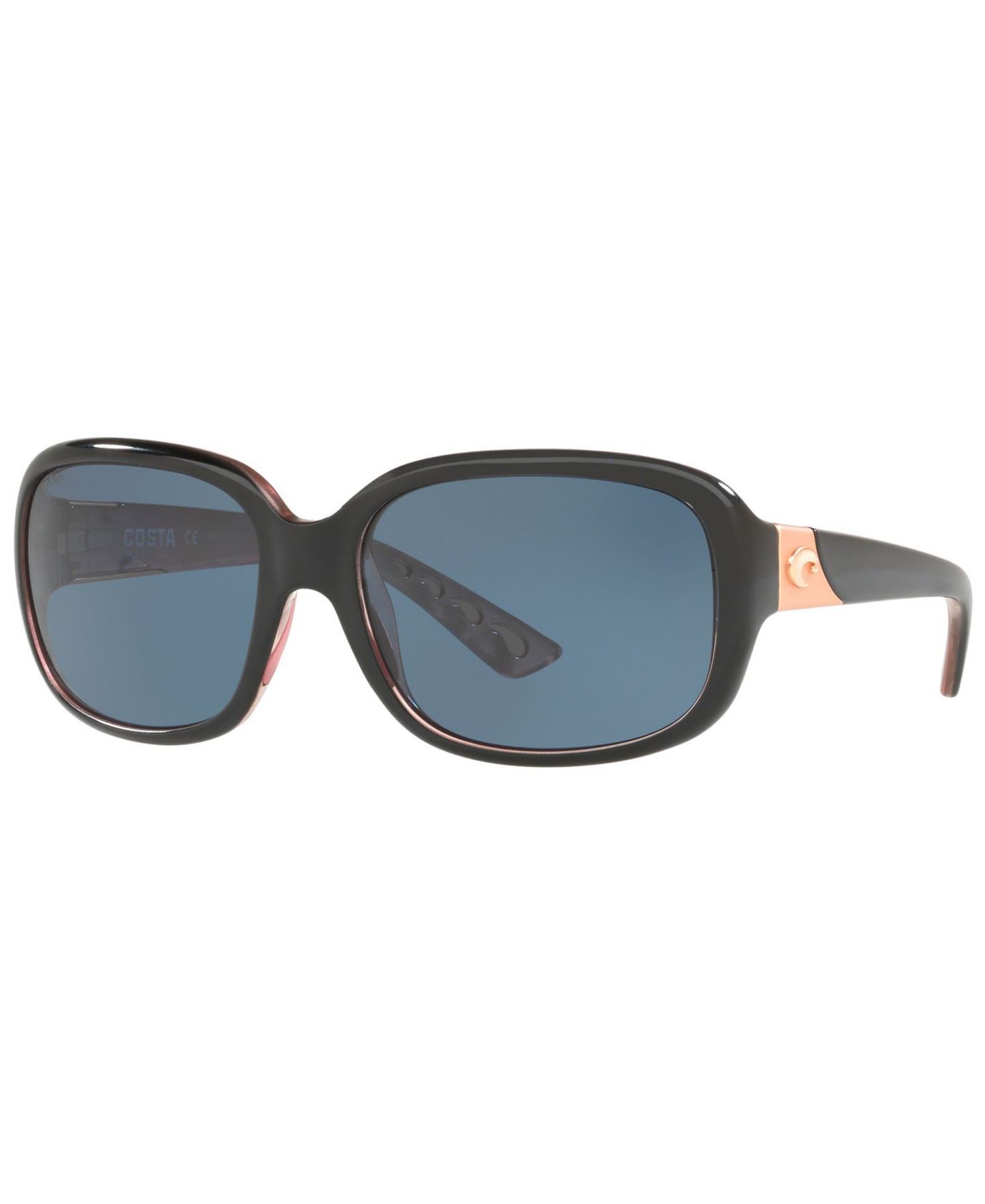 Женские солнцезащитные очки Costa Del Mar Polarized Sunglasses, Gannet 58, цвет: Чёрный бордовый / Серый — фото 1