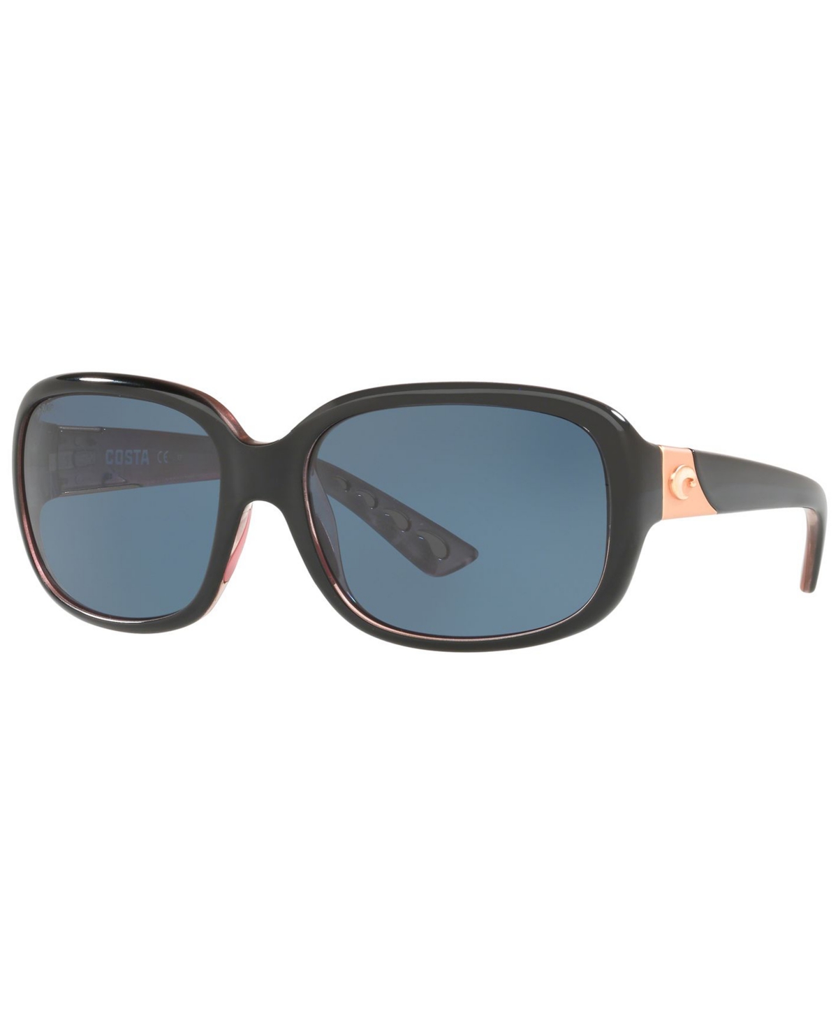 Costa Del Mar Polarized Sunglasses, Gannet 58 In Black Burgundy,grey Polar