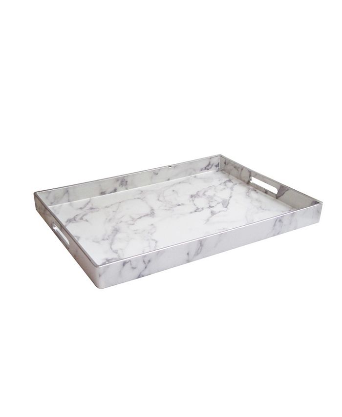 Jay Imports Marble Tray with Handles Macy's