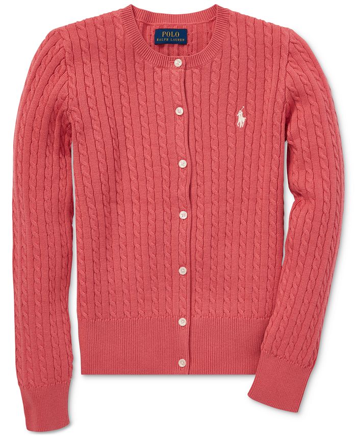 Polo Ralph Lauren Big Girls Cable-Knit Cotton Cardigan & Reviews ...