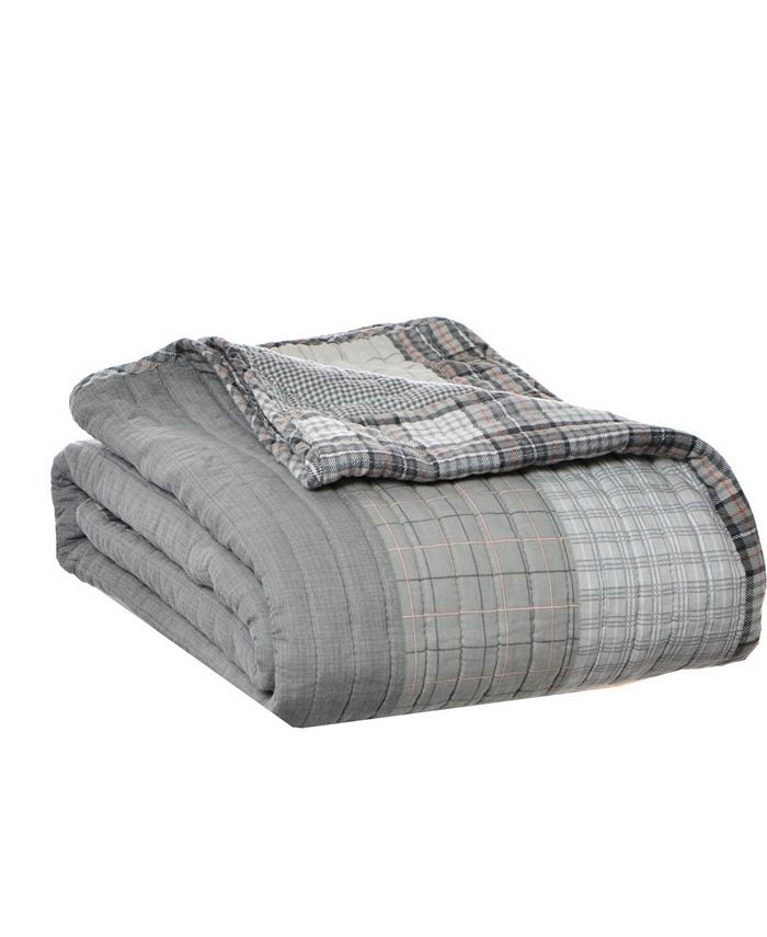 Eddie Bauer Fairview Grey Quilted Throw Macy's