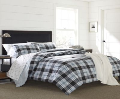 Eddie Bauer Lewis Plaid Atlantic Bedding Collection Bedding