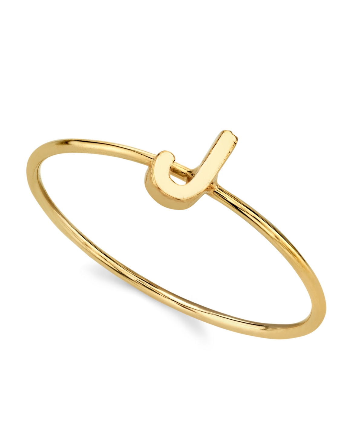 14K Gold-tone Initial Ring - Z